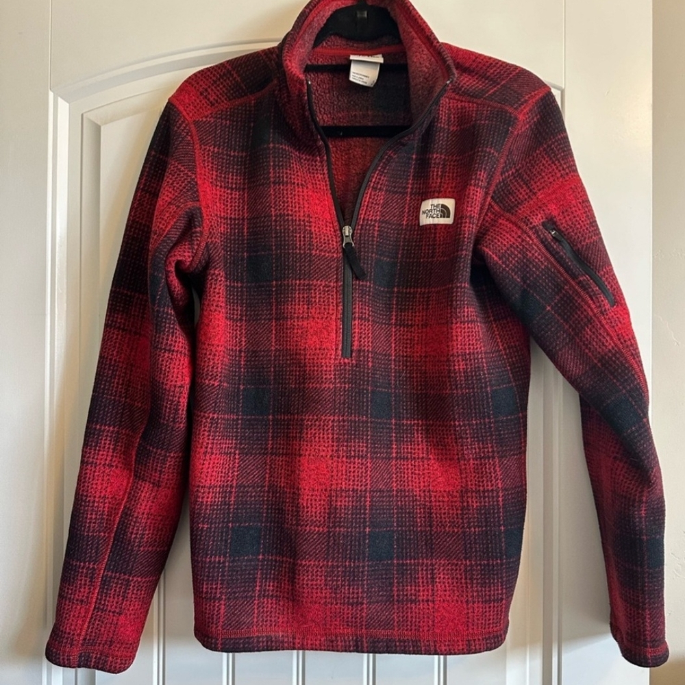 The North Face Men's Red Plaid Sweater